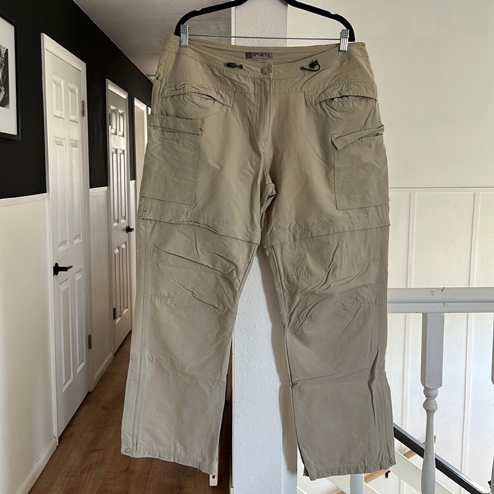 Sportie tan convertible pants/ shorts outdoor womens size 16